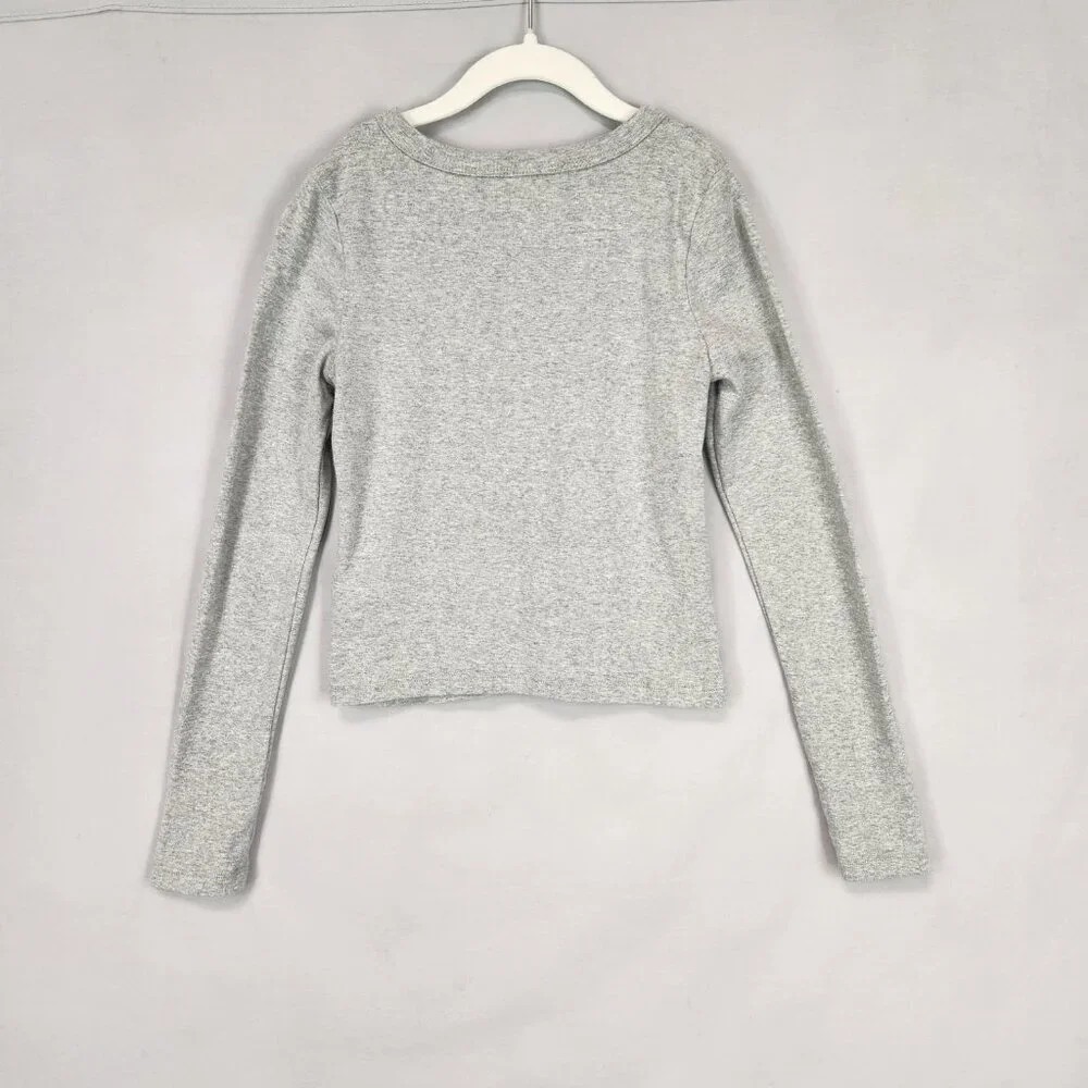 Wicked Long Sleeve Girls Graphic Tee Size Large Gray Pink Glinda Witch Oz Movie